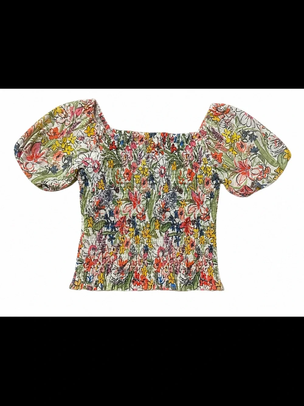Anthropologie Aurelia smocked top